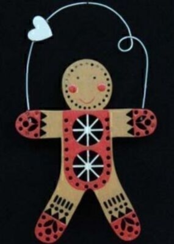 Wood Fretwork Gingerbread Man Christmas Tree Decoration by Gisela Graham. Hanging Christmas Tree Decoration. Painted wood with wire hanger. Size 10.5x8.5x0.5cm<br><br>
Gisela Graham Gingerbread man Christmas Decorations are really beautiful and there are lot of gorgeous designs to choose from Christmas Tree Decorations, Bags, stockings and ornaments there really is something for everyone. If you love Gingerbread men you will love lots of what Gisela Graham has to offer.<br><br>
If it is Christmas Tree Decorations to be sent anywhere in the UK you are after than look no further than Booker Flowers and Gifts Liverpool UK. Our Tree Decorations are specially selected from across a range of suppliers. This way we can bring you the very best of what is available in Tree Decorations.<br><br>
Gisela loves Christmas Gisela Graham Limited is one of Europes leading giftware design companies. Gisela made her name designing exquisite Christmas and Easter decorations. However she has now turned her creative design skills to designing pretty things for your kitchen, home and garden. She has a massive range of over 4500 products of which Gisela is personally involved in the design and selection of. In their own words Gisela Graham Limited are about marking special occasions and celebrations. Such as Christmas, Easter, Halloween, birthday, Mothers Day, Fathers Day, Valentines Day, Weddings Christenings, Parties, New Babies. All those occasions which make life special are beautifully celebrated by Gisela Graham Limited.<br><br>
It is Christmas and her love of this occasion which made her company Gisela Graham Limited come to fruition. Every year she introduces completely new Christmas Collections with Unique Christmas decorations. Gisela Grahams Christmas ranges appeal to all ages and pockets.<br><br>
Gisela Graham Christmas Tree Decorations are second not none a really large collection of very beautiful items. If it is really beautiful and charming contemporary Christmas Tree Decorations you are looking for think no further than Gisela Graham.<br><br>
This Fretwork Gisela Graham Gingerbread Man Christmas Tree Decoration is sure to delight. He will be enjoyed for generations to come and compliment any Christmas tree decoration. It is the perfect choice for Christmas Tree Decorations. Remember Booker Flowers and Gifts for Gisela Graham Gingerbread Christmas Tree Decorations.
